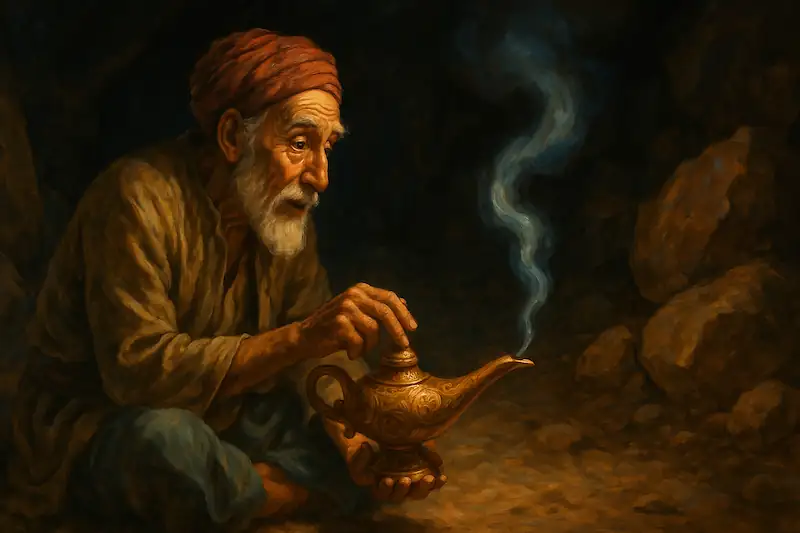 داستان قصه پیرمرد و چراغ جادو
