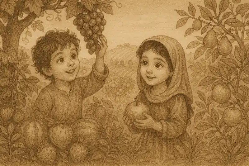 داستان ثری و ثریا در سرزمینِ ثمره ها