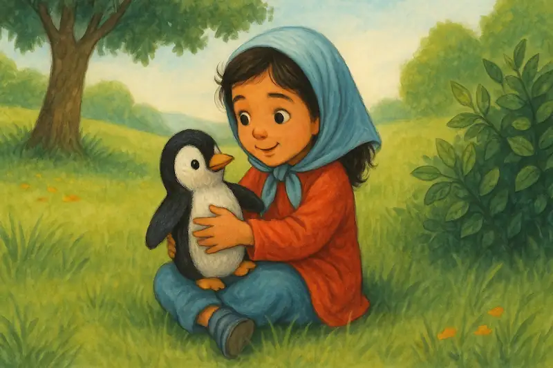 داستان پگاه و پنگوئن پارچه ای
