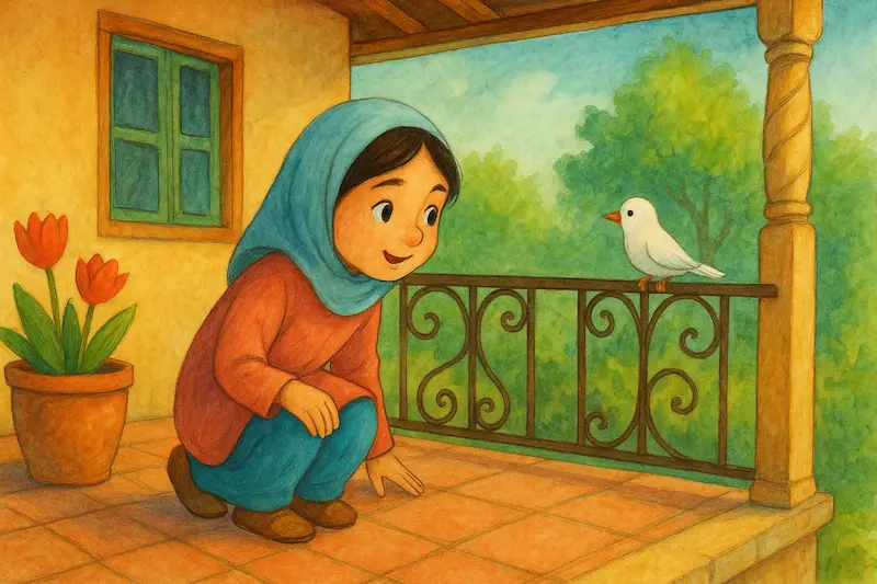داستان پرنده ای در ایوان